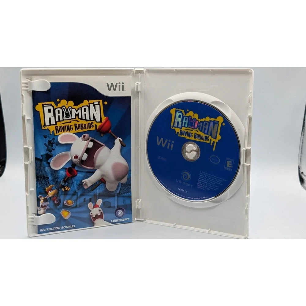 Rayman Raving Rabbids (Nintendo Wii, 2006) With Manual